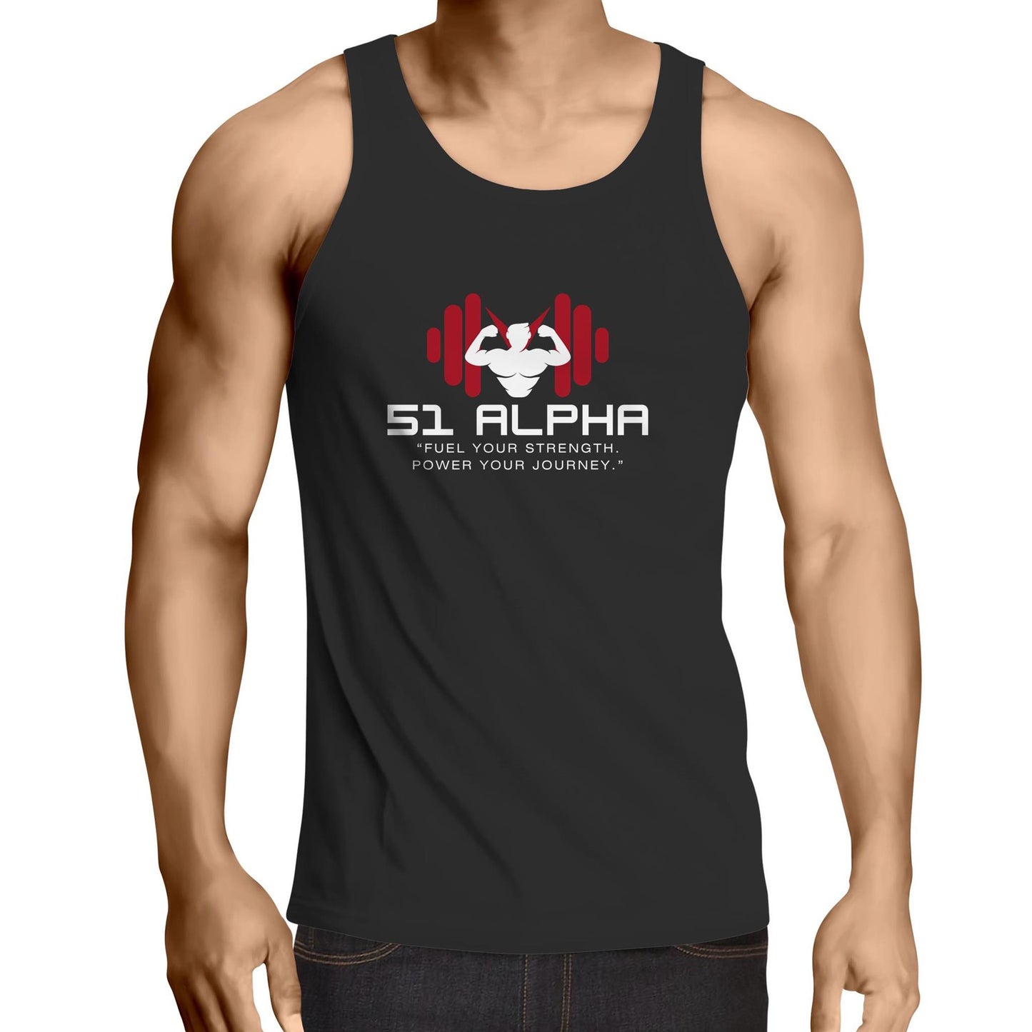 51 Alpha – PowerFlex Men’s Singlet – Premium 100% Cotton