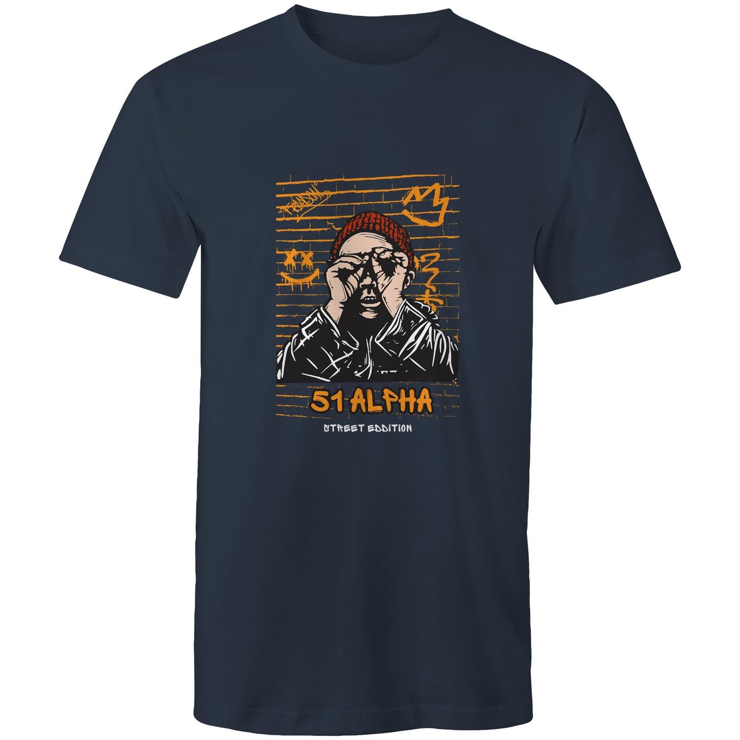 51 Alpha Street Edition – Premium Men's T-Shirt – Soft 100% Cotton Staple Fit